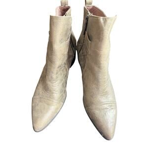 DONALD J PLINER Women’s Ankle Boots 7M Metallic Leather Western Booties